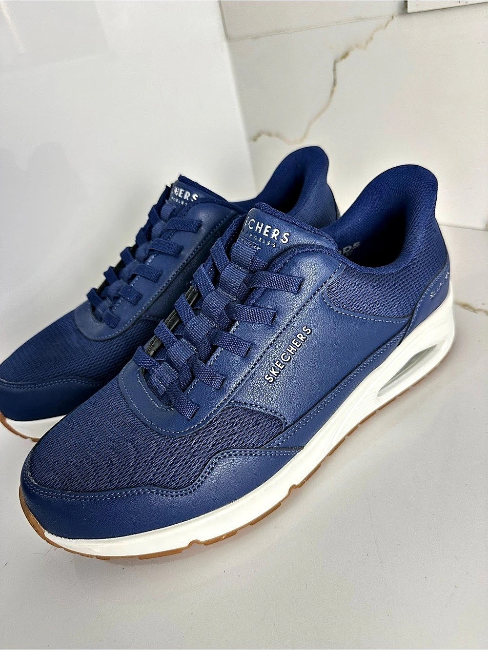 Skechers Hands Free Slip-ins: Uno - Stand on Air Sneakers US 10 Blue